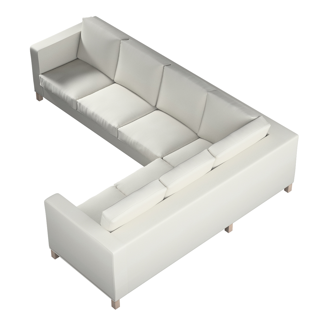 Bezug für Karlanda Sofa Ecke links, mittelgrau, 36cm x 30cm x 50cm, Living günstig online kaufen