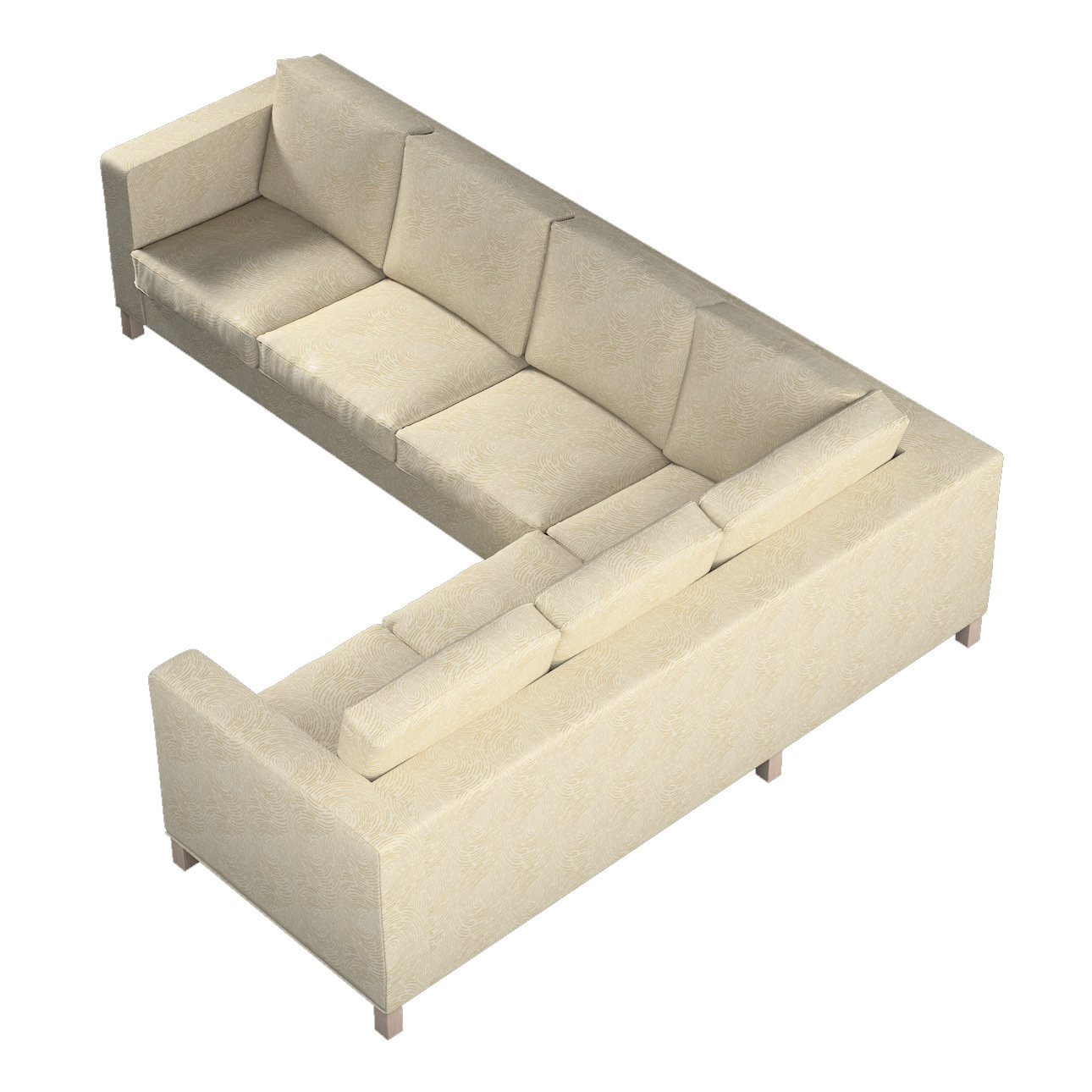 Bezug für Karlanda Sofa Ecke links, beige-golden, 36cm x 30cm x 50cm, Livin günstig online kaufen