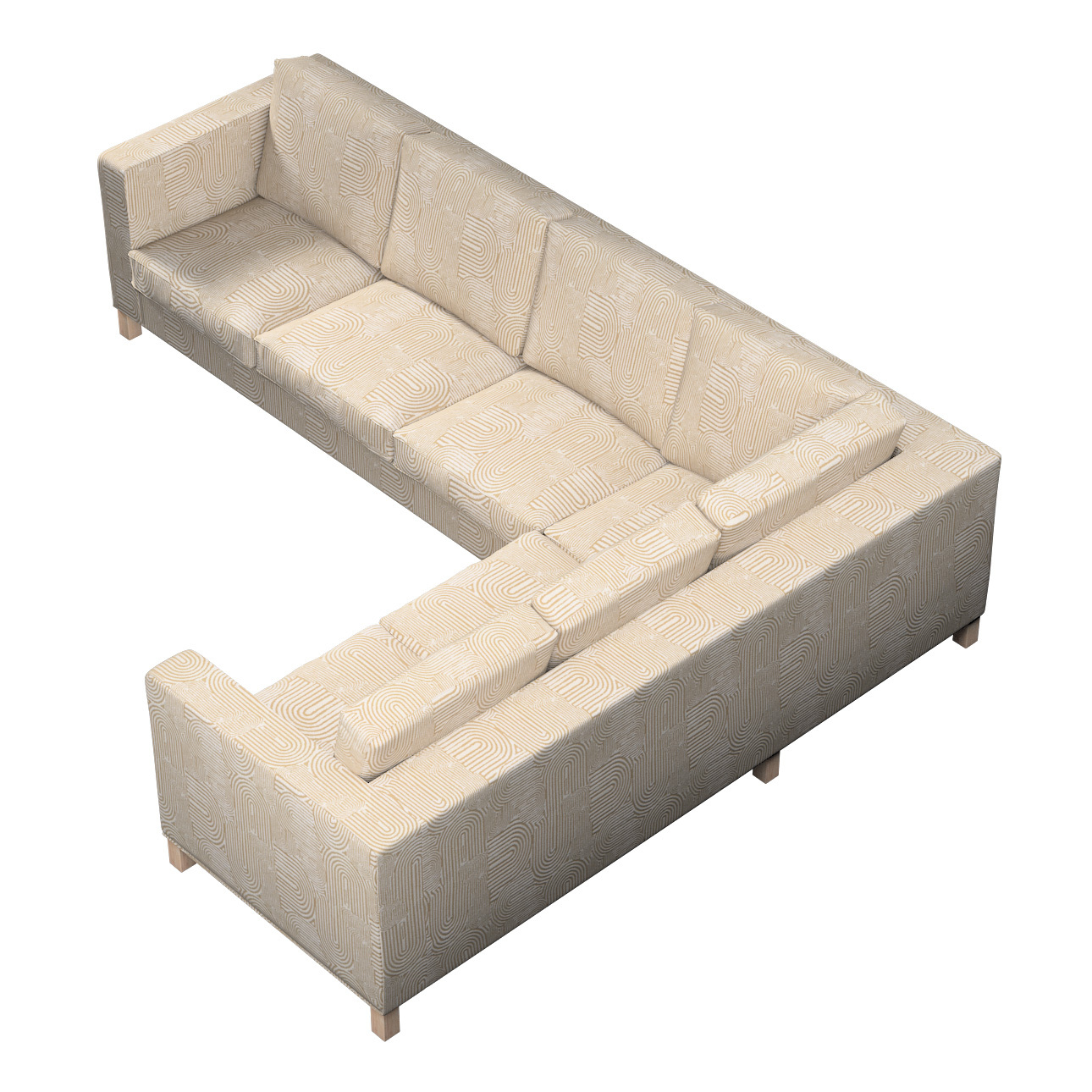 Bezug für Karlanda Sofa Ecke links, beige-ecru, 36cm x 30cm x 50cm, Cosy Ho günstig online kaufen