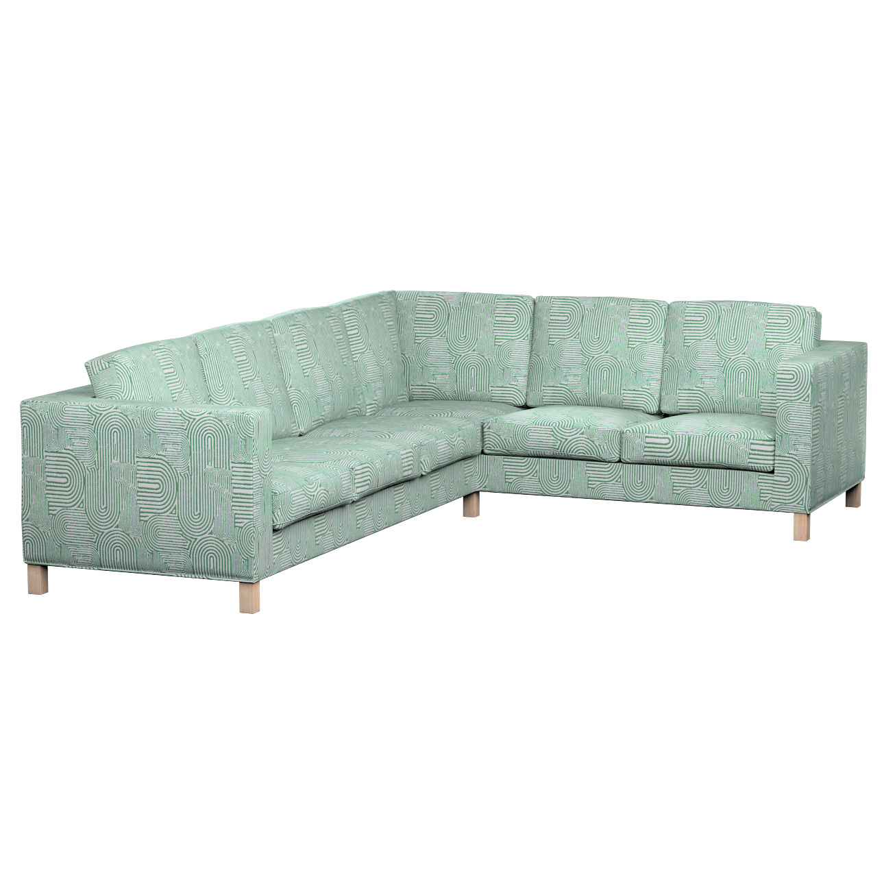 Bezug für Karlanda Sofa Ecke links, mintgrün-ecru, 36cm x 30cm x 50cm, Cosy günstig online kaufen