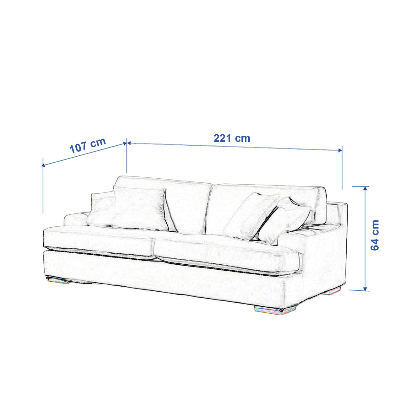 Bezug für Göteborg Sofa, dunkelgrau, Bezug für Göteborg, Etna (705-35) günstig online kaufen