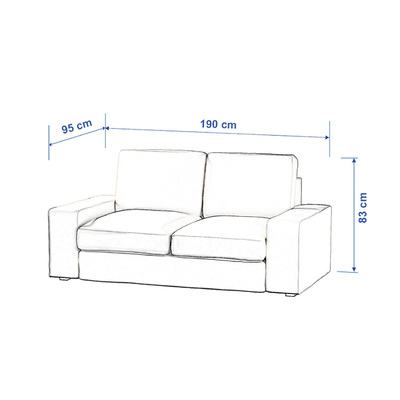 Pokrowiec na sofę Kivik 2-osobową, nierozkładaną 190 x 95 x 83 CM w kolekcji Londres, tkanina: 141-07