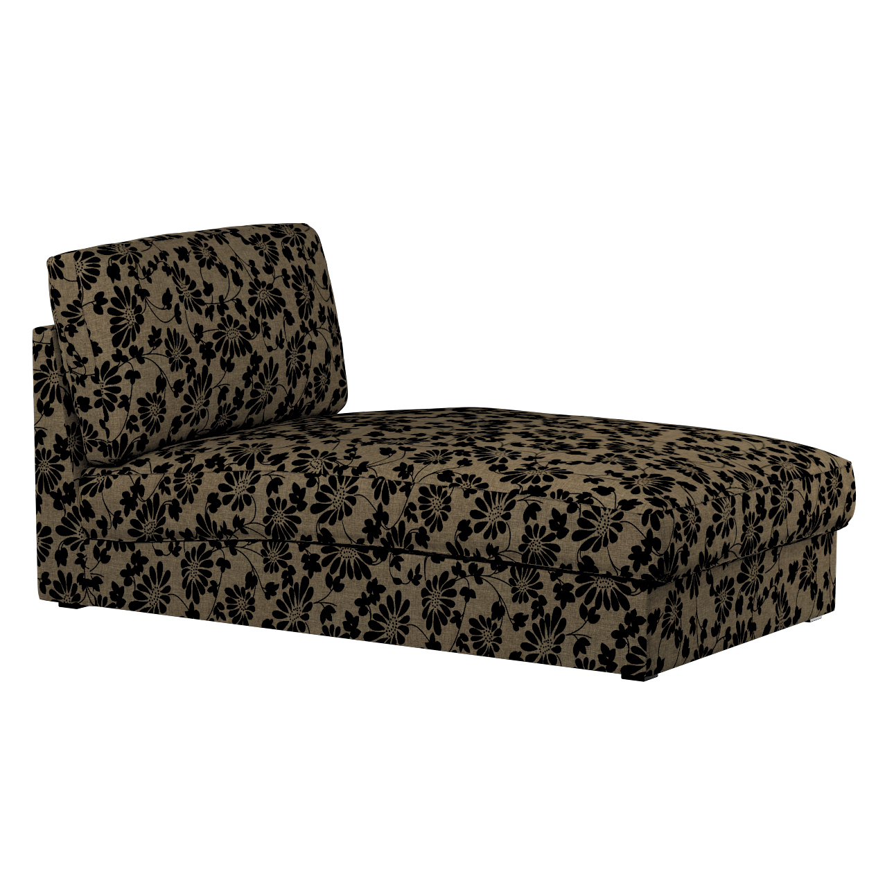 Bezug für Kivik Recamiere Sofa, beige-schwarz, Bezug für Kivik Recamiere, L günstig online kaufen