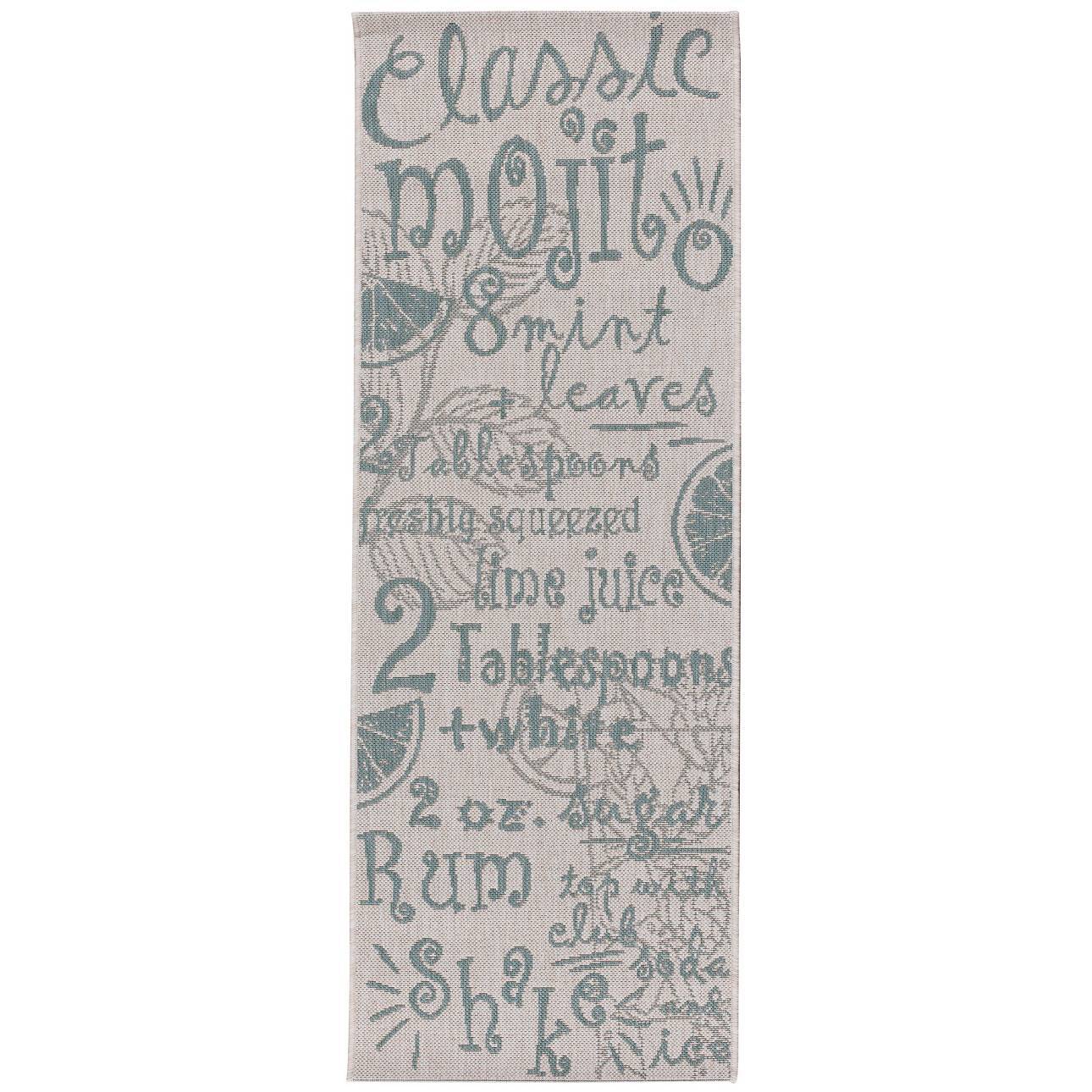 Dywan Cottage Letters beige/spa blue 60x180cm