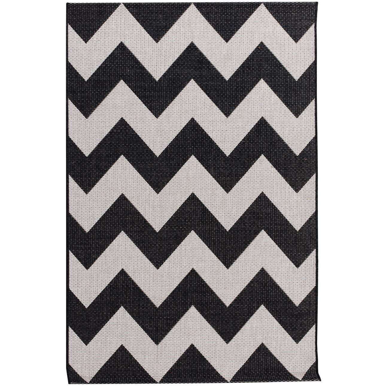 Koberec Modern Chevron black/wool 160x230cm