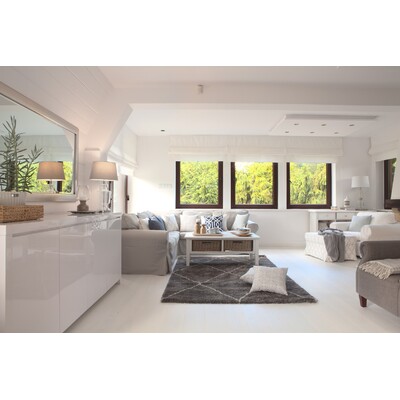 Royal Diamonds Dark Grey/Cream Area Rug 160x230cm 160 x 230 cm