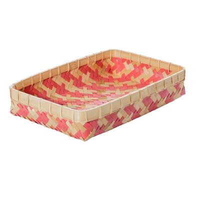 Koš / podnos Stripes 46x31,5x9cm malinový 56 x 32 x 9 cm