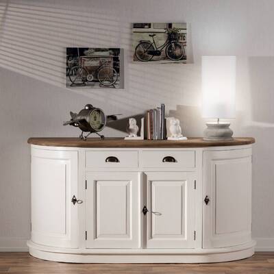 Komoda Brighton white&natural 170 x 52 x 87 cm