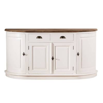Komoda Brighton white&natural 170 x 52 x 87 cm