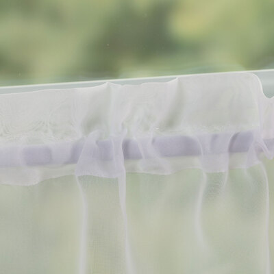 Draperie margine inferioara alb Lily lungime 40 cm în colecție Voile, țesătură: 900-00