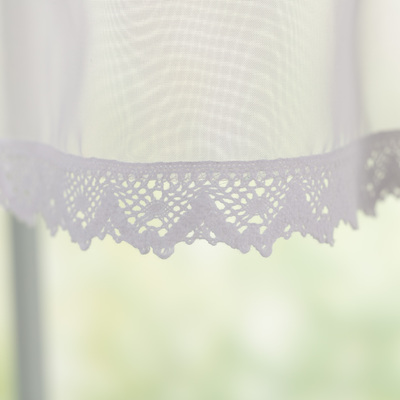 Draperie margine superioara acoperire fitinguri corniza alb Lily
