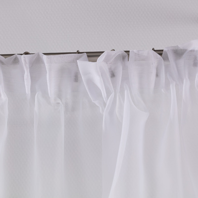 Draperie margine superioara acoperire fitinguri corniza alb Lily lungime 50 cm în colecție Voile, țesătură: 900-00