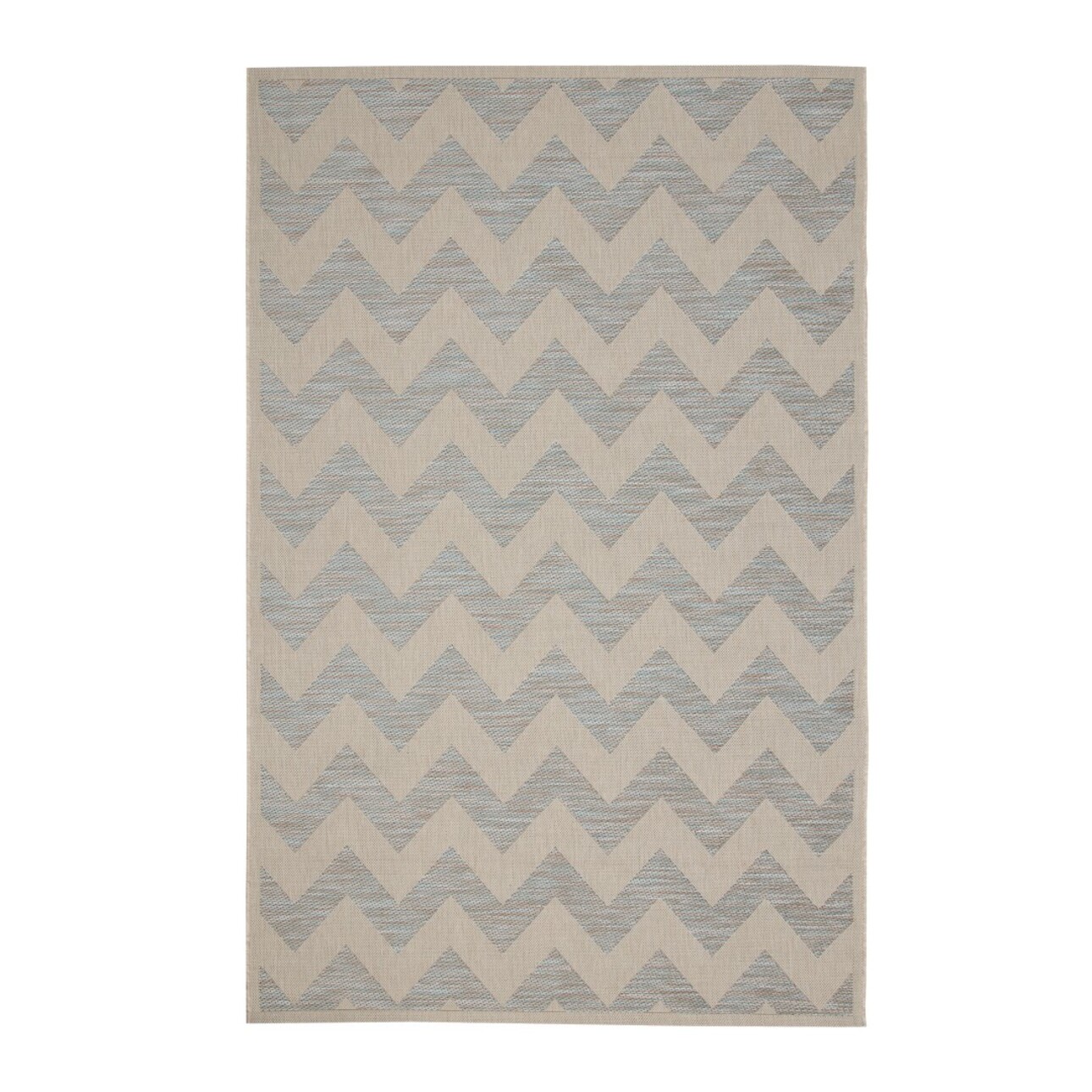 Teppich Modern Chevron wool/ ice blue 160x230 cm, 160 x 230 cm günstig online kaufen