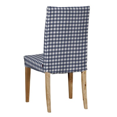 Henriksdal chair cover, navy blue- white, 136-01, Henriksdal chair