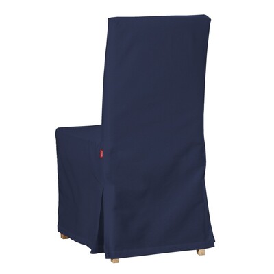 Floor length Henriksdal chair cover, navy blue, 136-04, Henriksdal