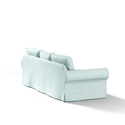 MASTERS OF COVERS Bankhoes voor IKEA Ektorp 3-zits, Ektorp 3-zits Bankovertrek, Ektorp Overtrek, Overtrek voor Ektorp 3-zits, Ektorp Bankovertrek, 218 x 88 x 88 cm (Katoen, Blauw Meer) (Grijs