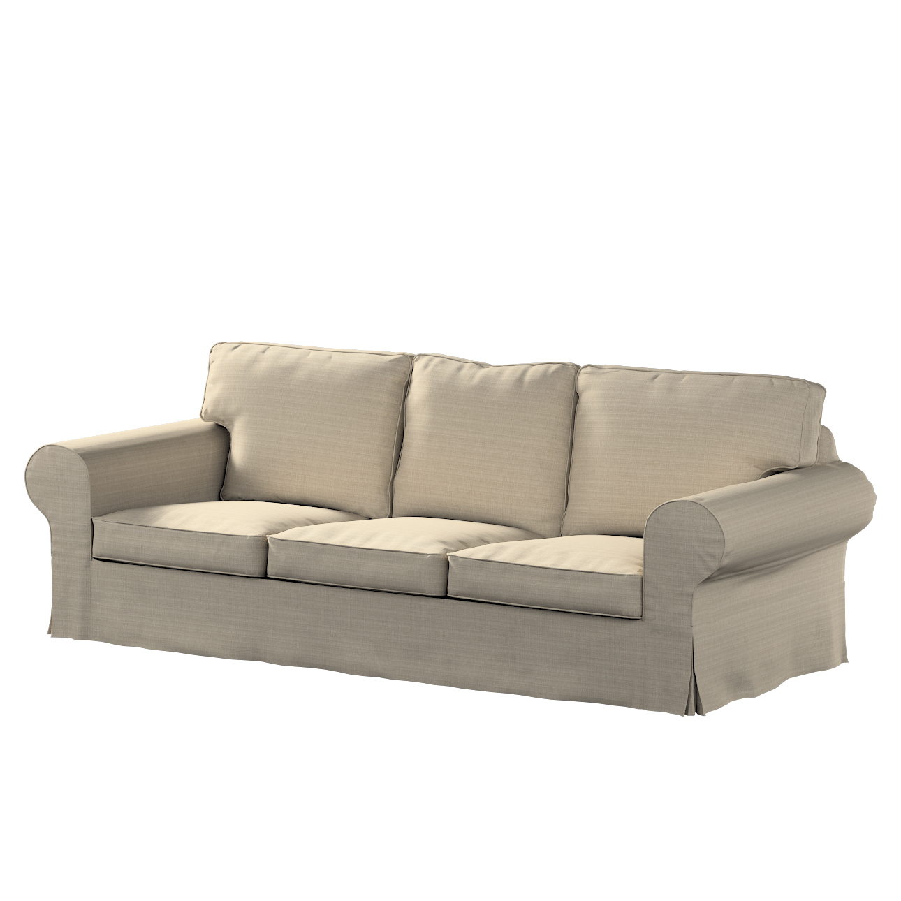 Bezug für Ektorp 3-Sitzer Sofa nicht ausklappbar, beige, Sofabezug für Ekto günstig online kaufen