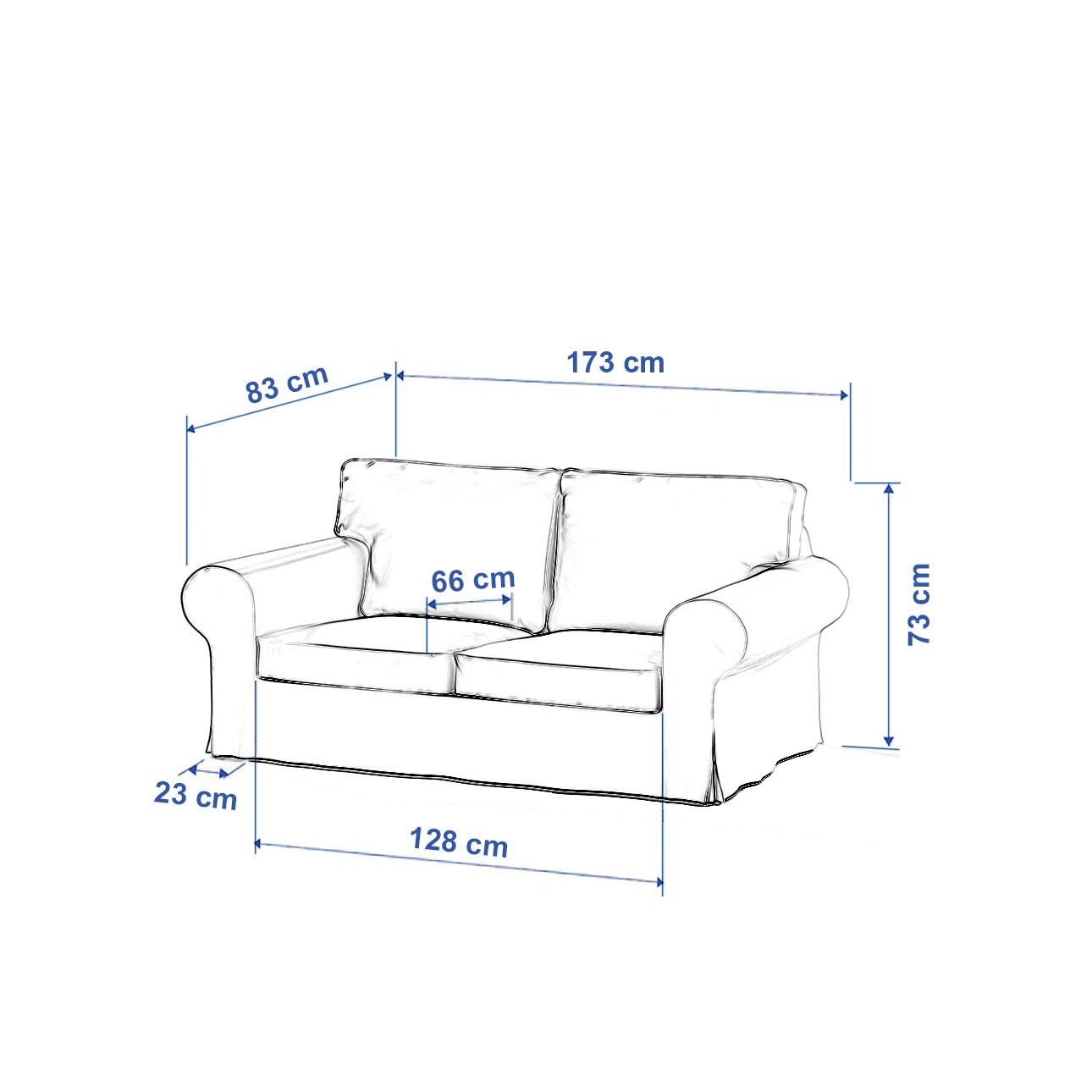 Potah na pohovku IKEA  Ektorp 2-místná, nerozkládací