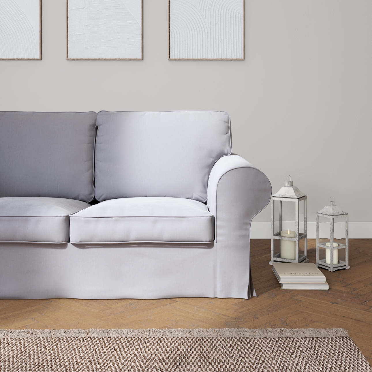 Bezug für Ektorp 2-Sitzer Sofa nicht ausklappbar, grau, Sofabezug für  Ekto günstig online kaufen