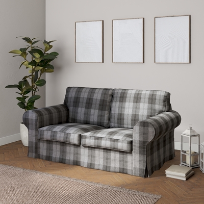 Ektorp 2 seater sofa cover grey tartan 115 75 173 x 83 x 73 cm Dekoria