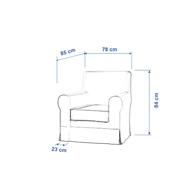 Pokrowiec na fotel Ektorp Jennylund 78 x 85 x 84 cm w kolekcji Londres, tkanina: 143-86