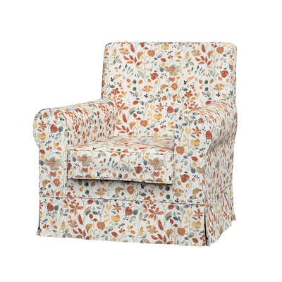 Ektorp Jennylund armchair cover, orange-green, 145-12, 78 x 85 x