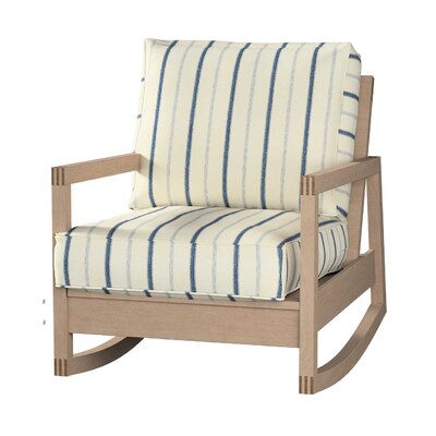 Lillberg armchair cover blue stripes ivory background 129 66 Lillberg armchair Dekoria.ie