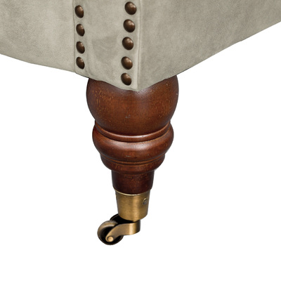 Canapé Chesterfield Glamour Velvet Light Grey 2 pers. 187 x 94 x 74 cm