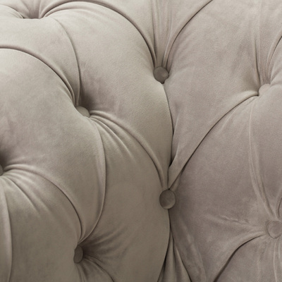 Sessel Chesterfield Classic Velvet Light Grey 118 x 96 x 77 cm