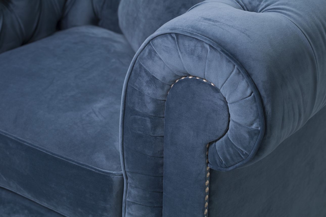 Sessel Chesterfield Classic Velvet Midnight, 118 x 96 x 77 cm günstig online kaufen