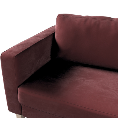 Karlstad betræk 3 personer 204cm 204 X 89 X 64 CM fra kollektionen Velvet, Stof: 704-37