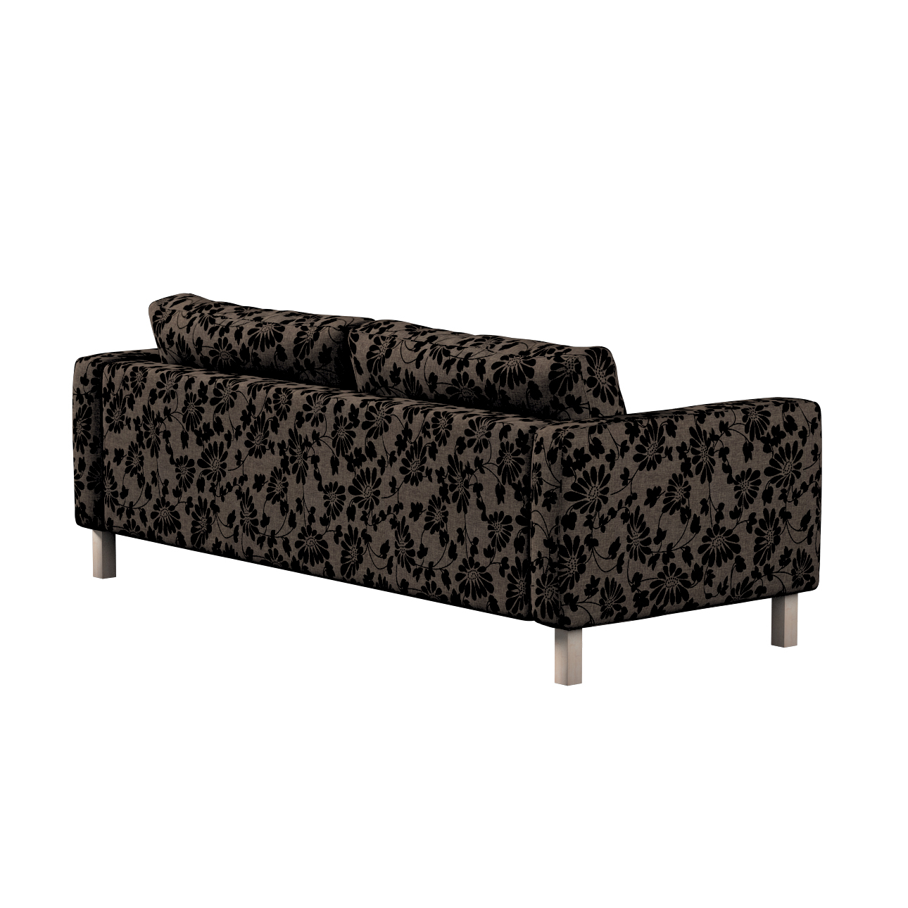 Bezug für Karlstad 3-Sitzer Sofa nicht ausklappbar, kurz, braun-schwarz, Be günstig online kaufen