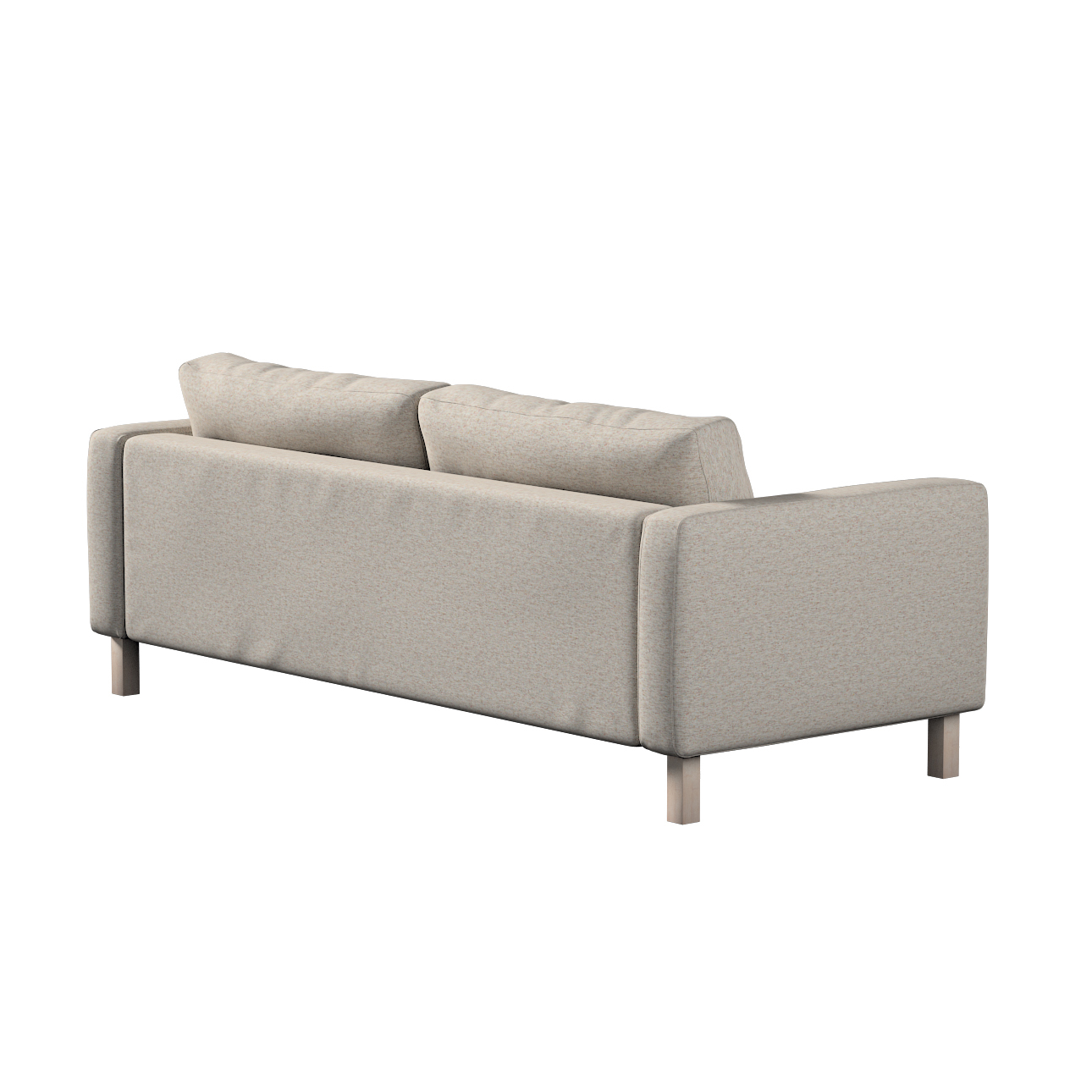 Bezug für Karlstad 3-Sitzer Sofa nicht ausklappbar, kurz, grau-beige, Bezug günstig online kaufen