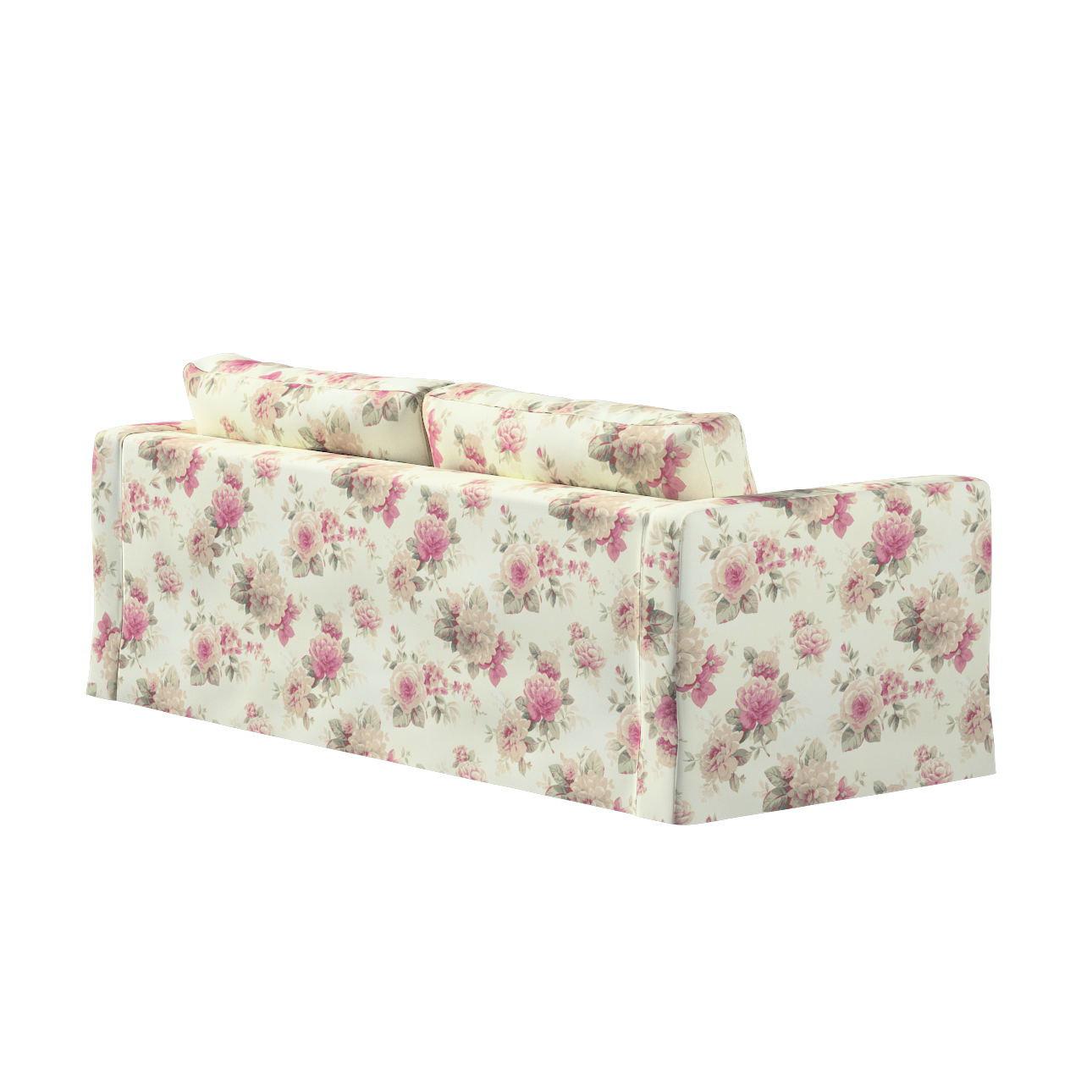 Bezug für Karlstad 3-Sitzer Sofa nicht ausklappbar, lang, beige- rosa, Bezu günstig online kaufen