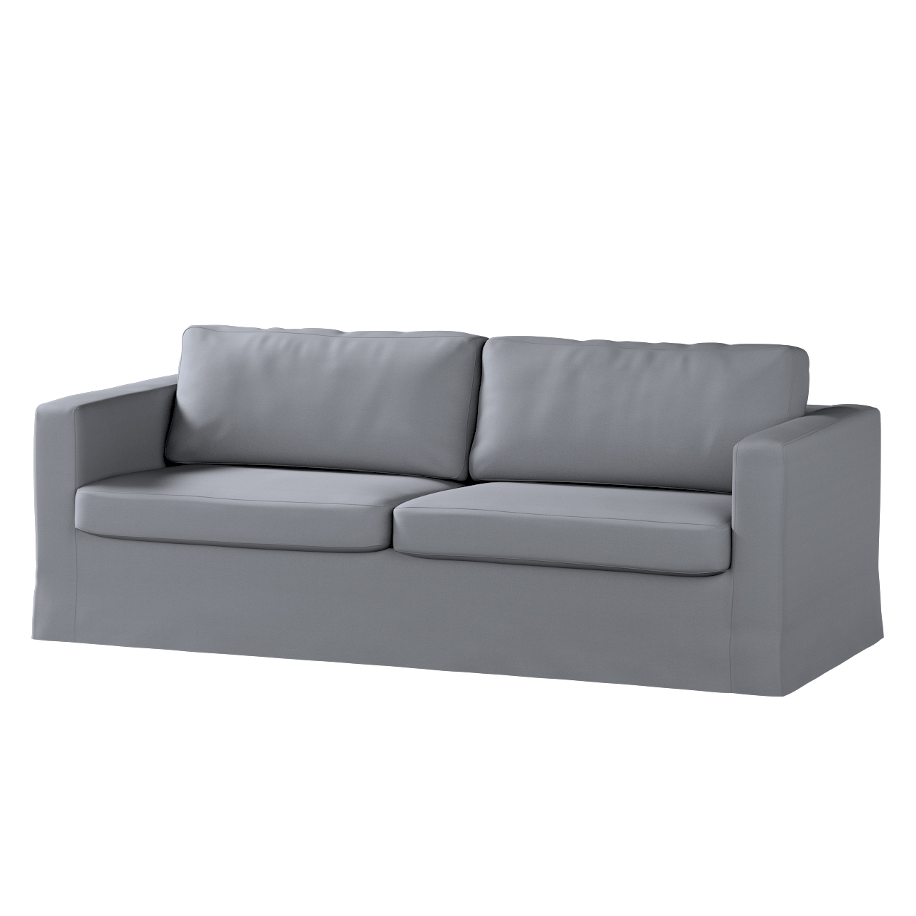 Bezug für Karlstad 3-Sitzer Sofa nicht ausklappbar, lang, grau, Bezug für S günstig online kaufen