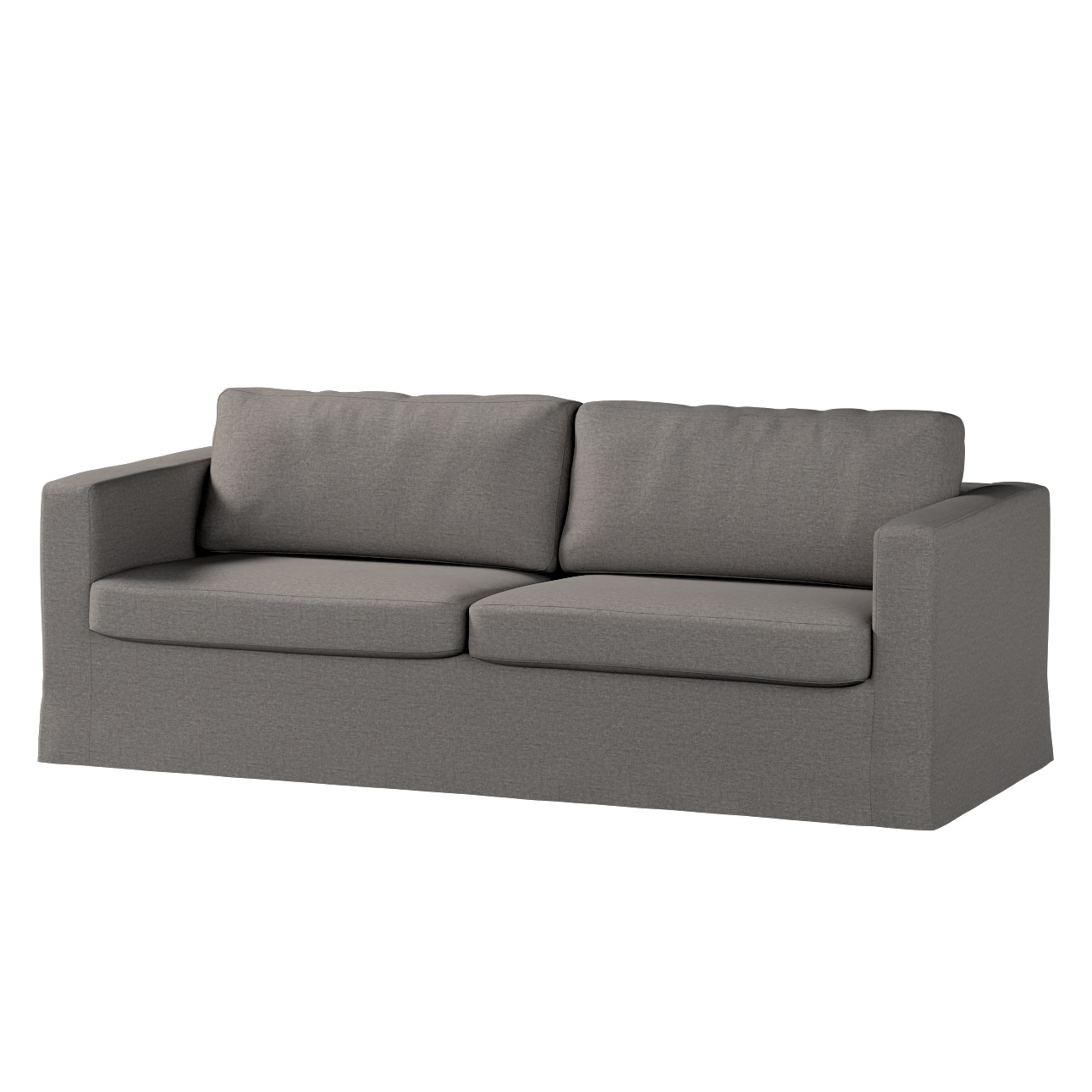 Bezug für Karlstad 3-Sitzer Sofa nicht ausklappbar, lang, dunkelgrau, Bezug günstig online kaufen