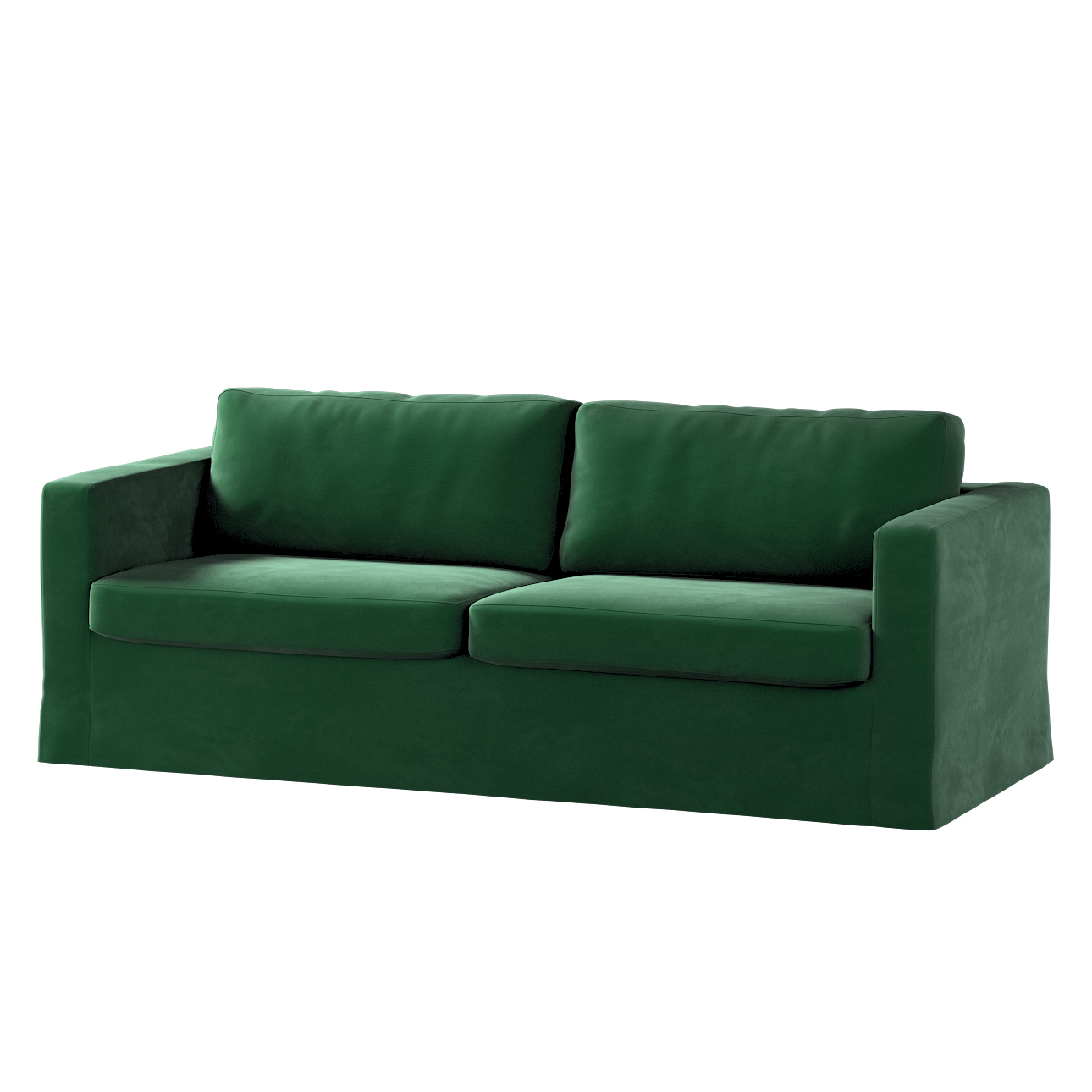Bezug für Karlstad 3-Sitzer Sofa nicht ausklappbar, lang, grün, Bezug für S günstig online kaufen