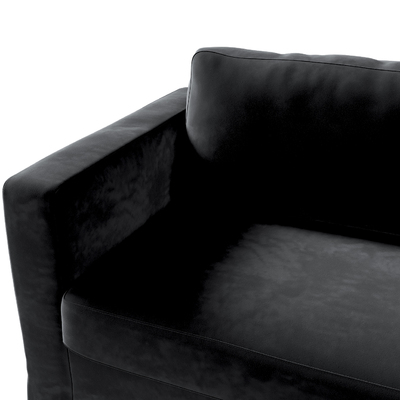 Karlstad betræk 3 personer, lang, 204cm 204 X 89 X 66 CM fra kollektionen Velvet, Stof: 704-17