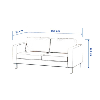 Bezug für Karlstad 2-Sitzer Sofa nicht ausklappbar Sofahusse, Karlstad 2-Sitzer von der Kollektion Living Plus, Stoff: 162-11