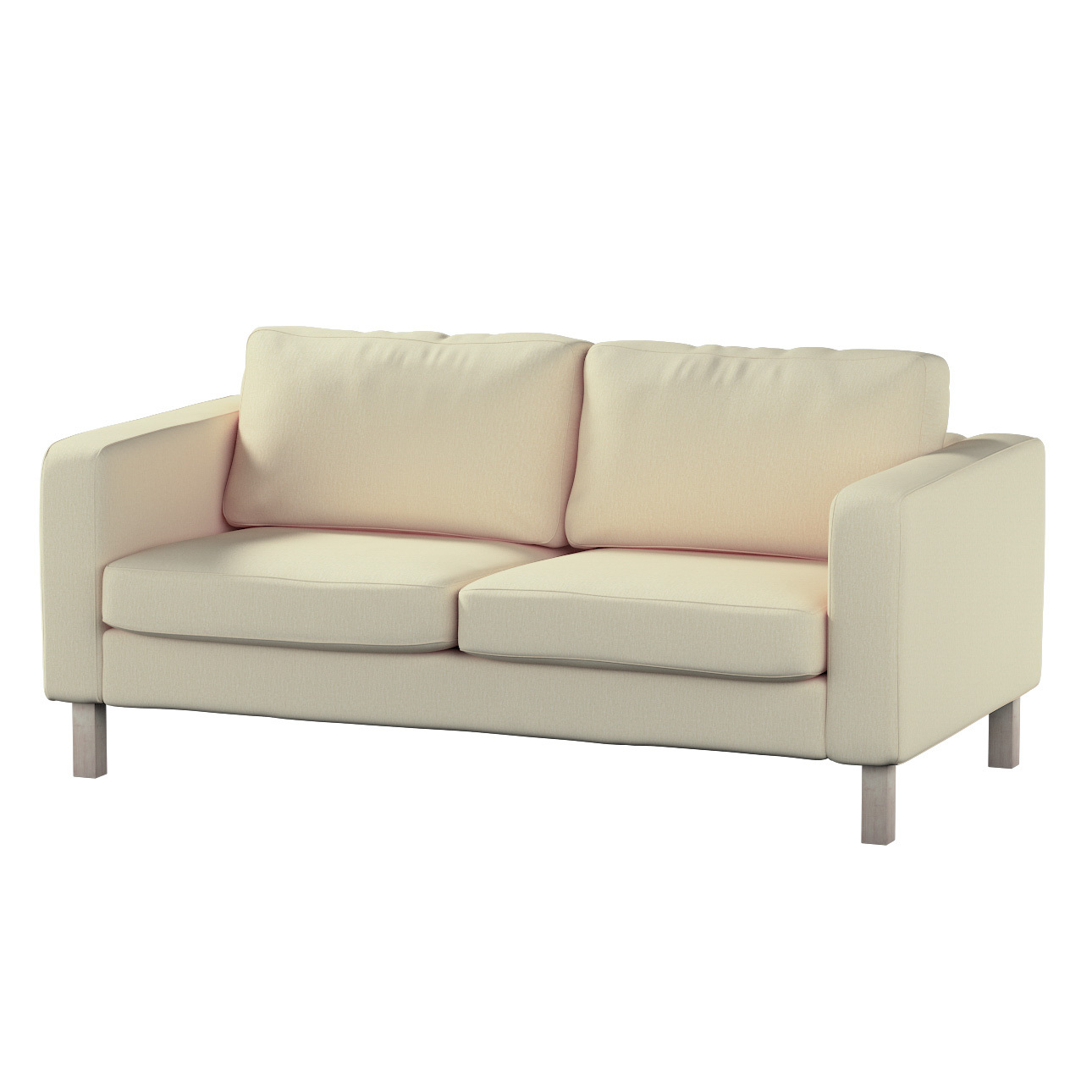 Bezug für Karlstad 2-Sitzer Sofa nicht ausklappbar, vanille, Sofahusse, Kar günstig online kaufen