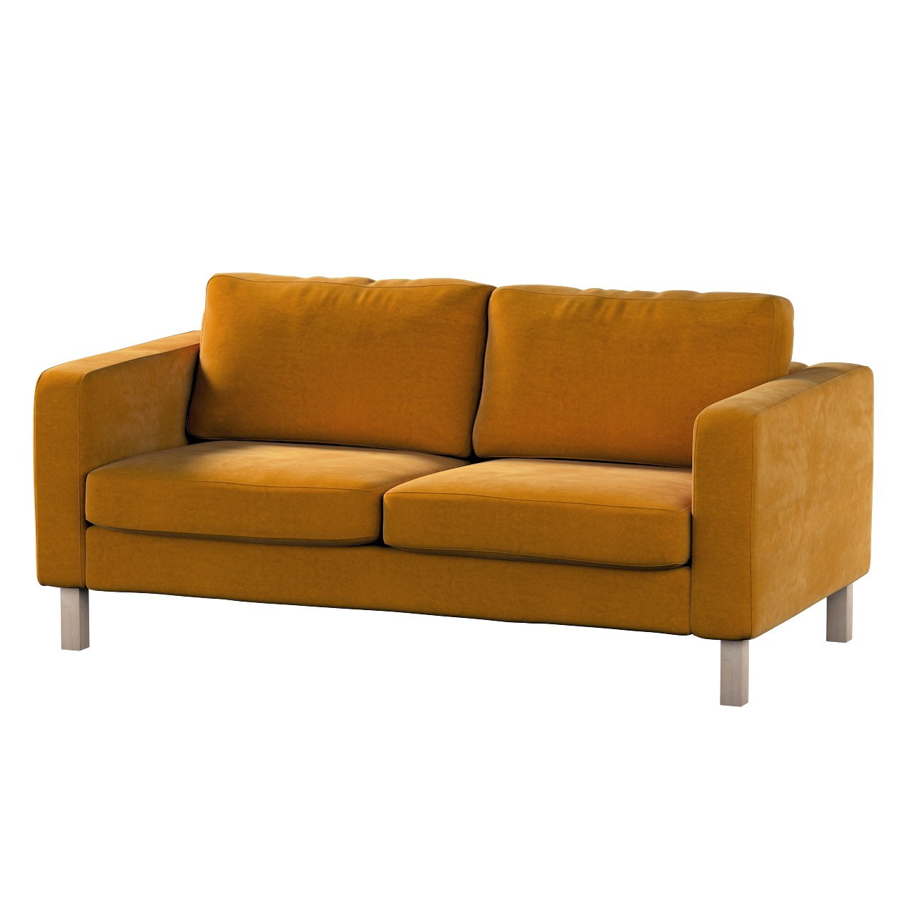 Bezug für Karlstad 2-Sitzer Sofa nicht ausklappbar, honiggelb, Sofahusse, K günstig online kaufen