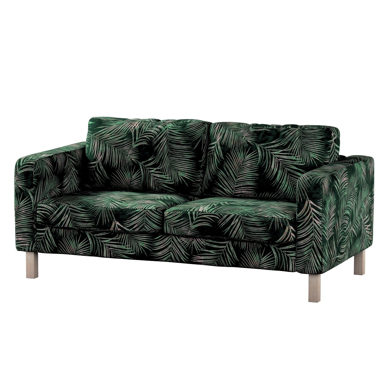 Bezug für Karlstad 2-Sitzer Sofa nicht ausklappbar, waldgrün, Sofahusse, Ka günstig online kaufen