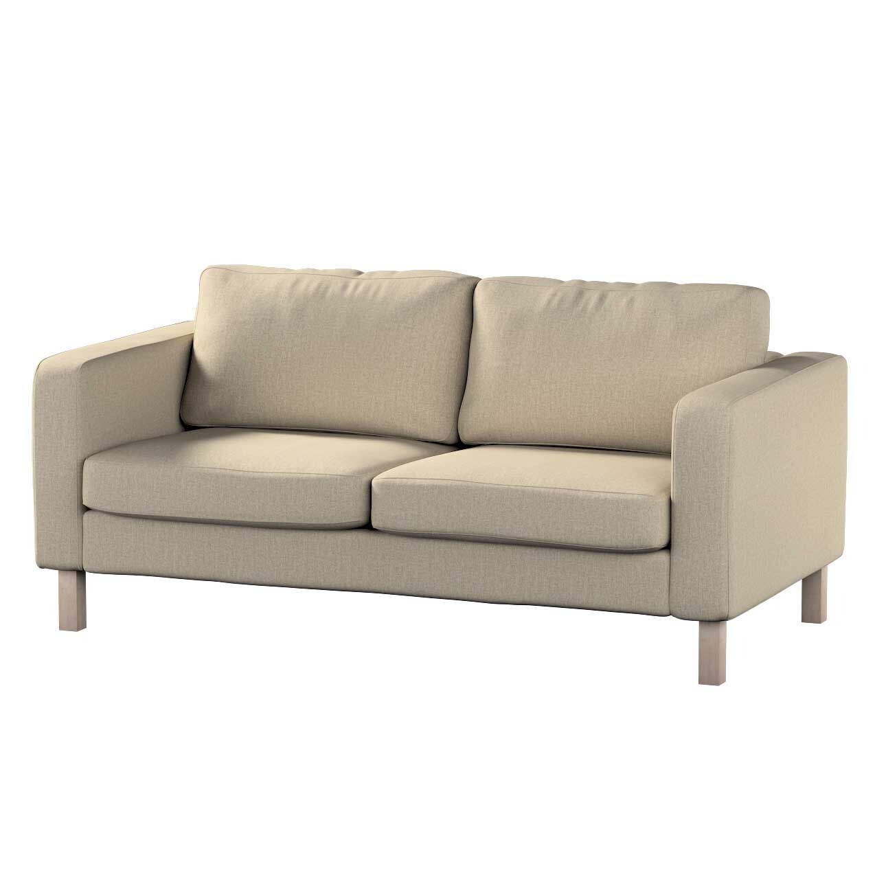 Bezug für Karlstad 2-Sitzer Sofa nicht ausklappbar, beige- grau, Sofahusse, günstig online kaufen