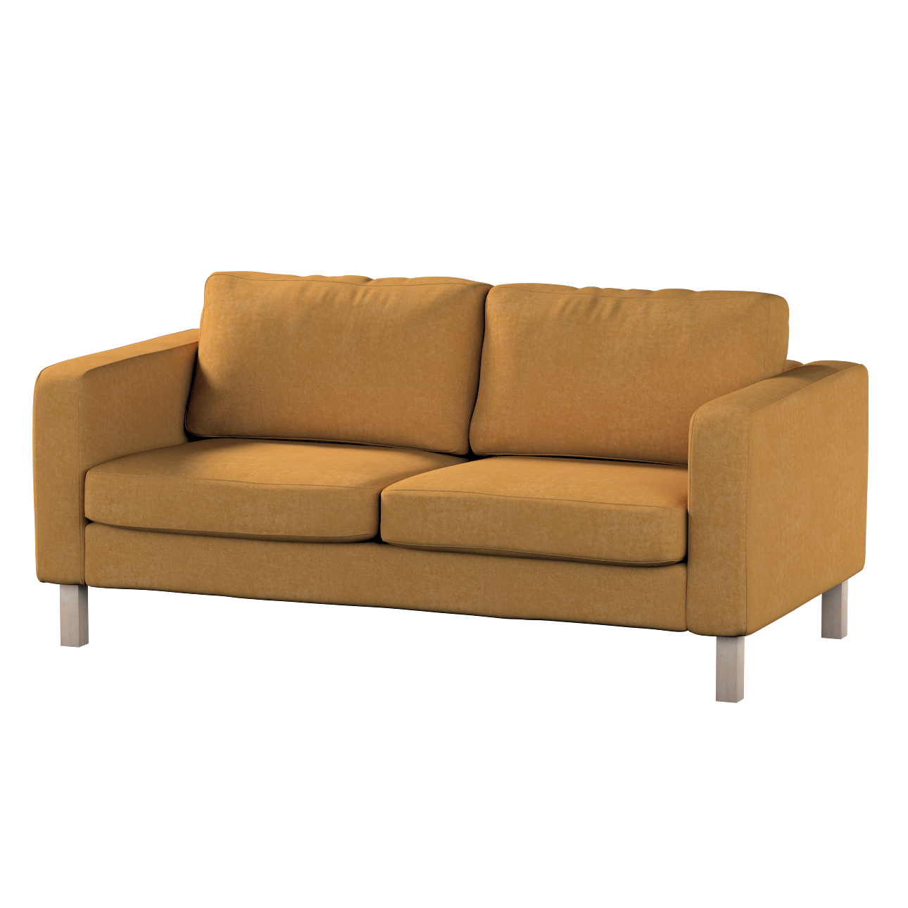 Bezug für Karlstad 2-Sitzer Sofa nicht ausklappbar, honiggelb, Sofahusse, K günstig online kaufen