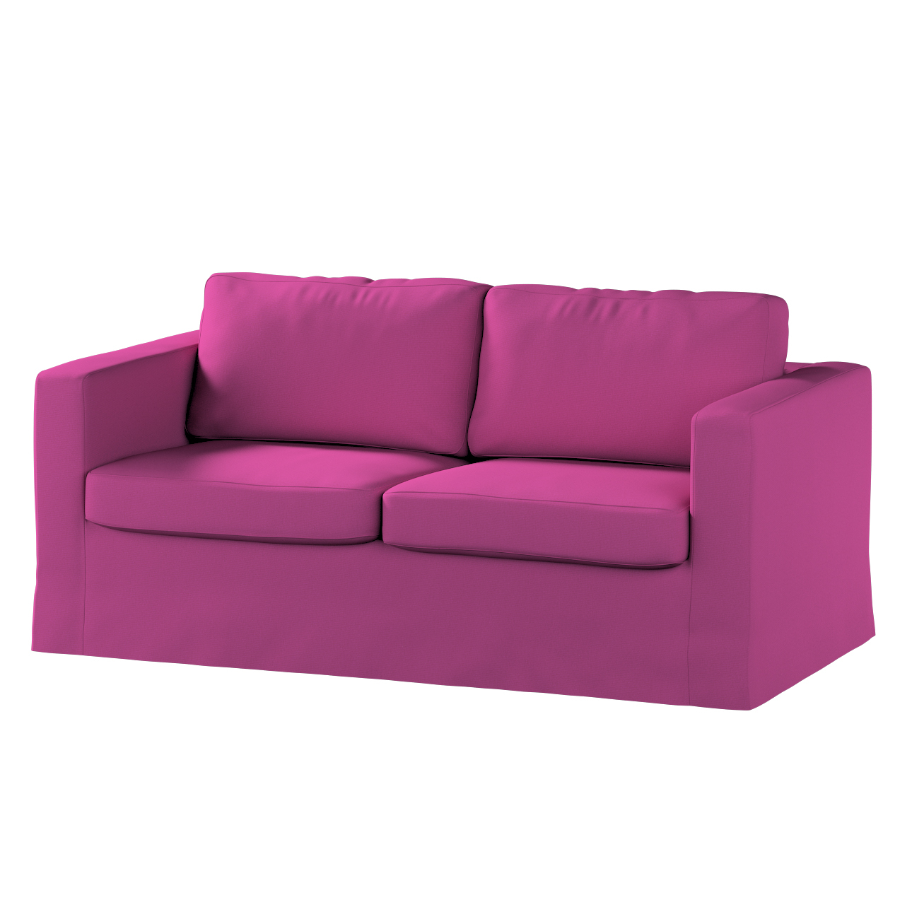 Bezug für Karlstad 2-Sitzer Sofa nicht ausklappbar, lang, amarant, Sofahuss günstig online kaufen