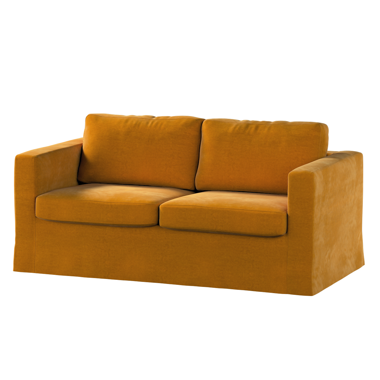 Bezug für Karlstad 2-Sitzer Sofa nicht ausklappbar, lang, honiggelb, Sofahu günstig online kaufen