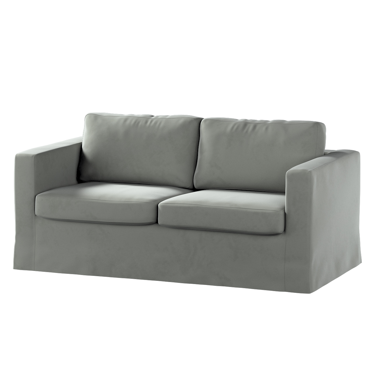 Bezug für Karlstad 2-Sitzer Sofa nicht ausklappbar, lang, grau, Sofahusse, günstig online kaufen