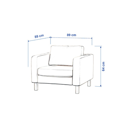 Pokrowiec na fotel Karlstad 89 x 89 x 64 cm w kolekcji Edinburgh, tkanina: 115-79