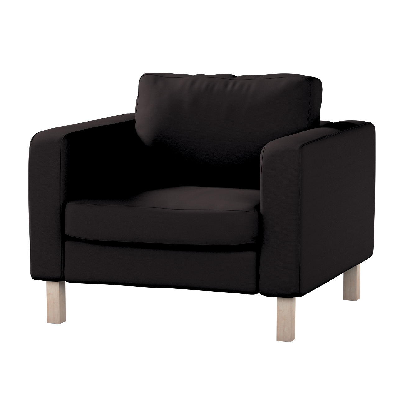 Dekoria Bezug für Karlstad Sessel, Kollektion Cotton Panama, schwarz