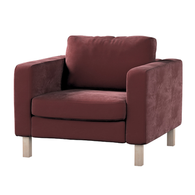 Karlstad armchair cover, burgundy, 704-37, 89 x 89 x 64 cm
